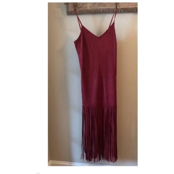 Chelsea & Violet Boho Faux Suede Maxi Dress XS - Picture 4 of 8